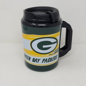 Vintage Green Bay Packers Thermo Serv Mug Travel Cup 90s NFL Insulated USA